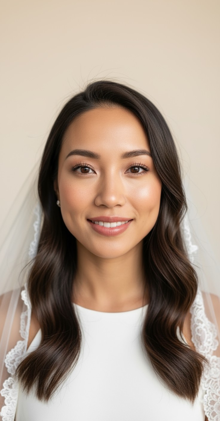 After Down Wedding Hair With Veil